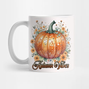 Watercolor Pumpkin Autumn Vibes Mug